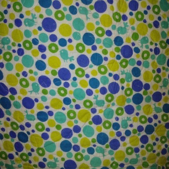 Hand made New Baby quilt multicolor patch bright colorful snuggly soft 100% cott - Picture 9 of 11